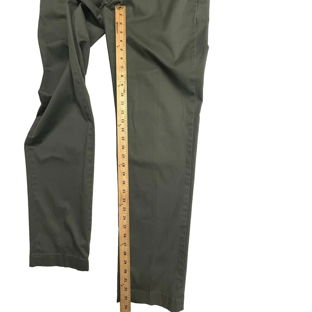 Brooks Brothers Advantage Chino Clark Mens 34x34 Grey Flat Front Pants‎